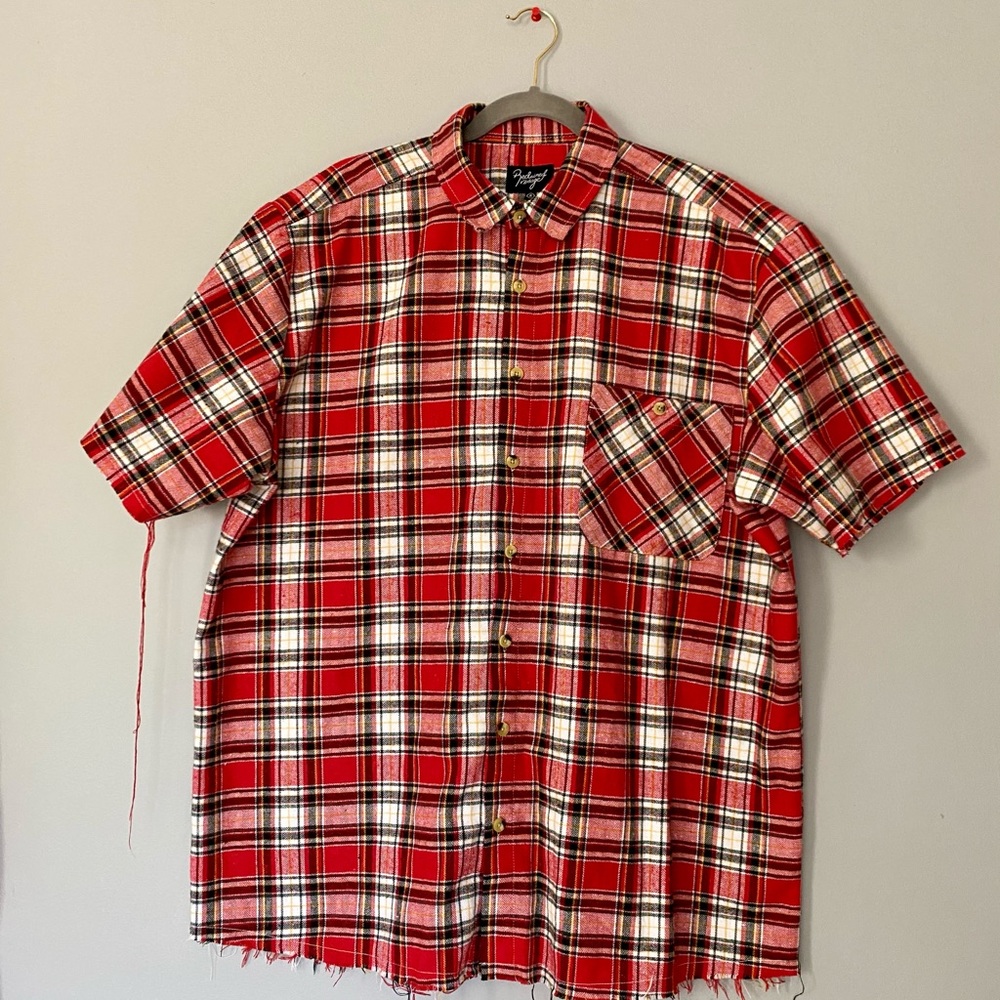 ASOS Reclaimed Vintage red black white flannel